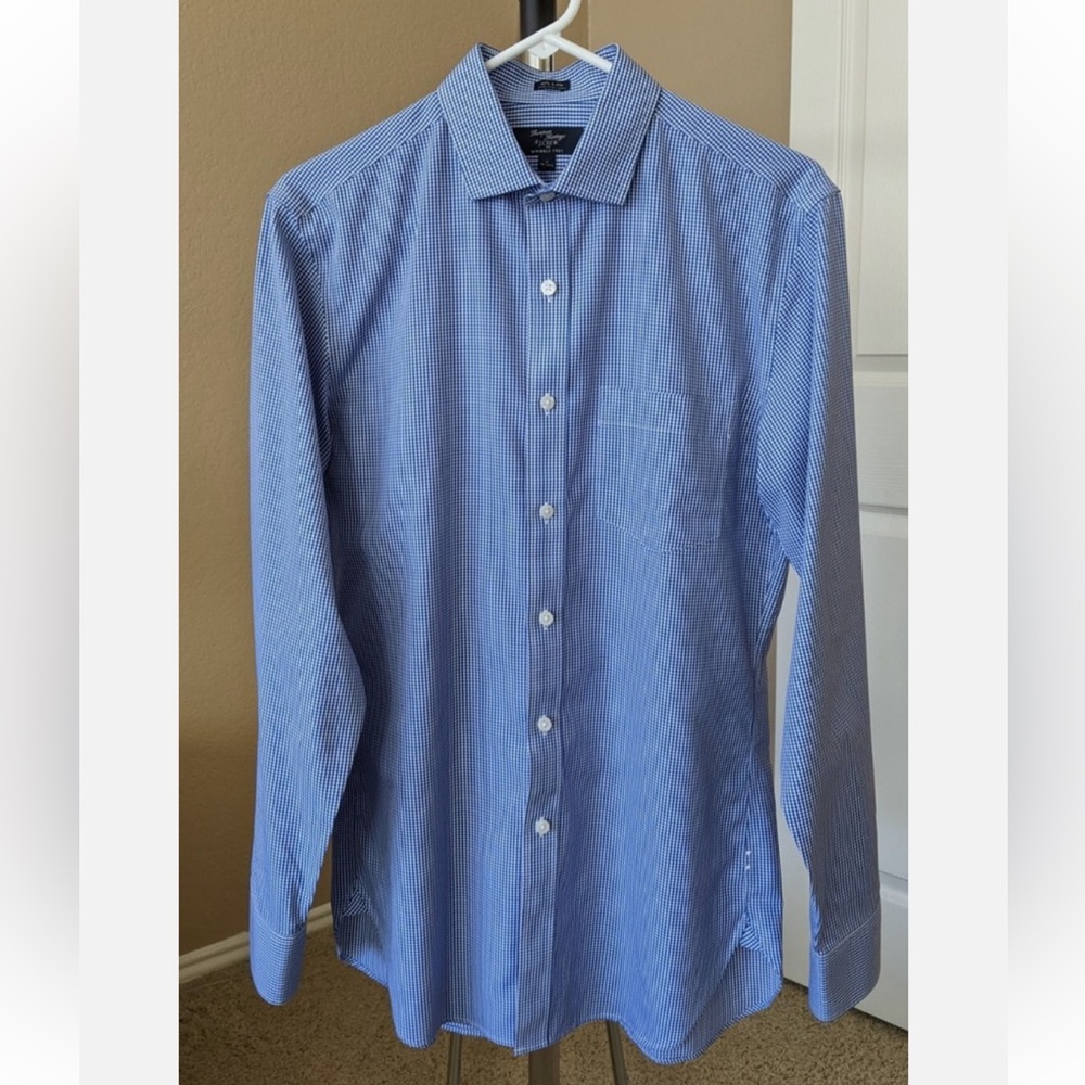 J. Crew Blue Gingham Dress Shirt
